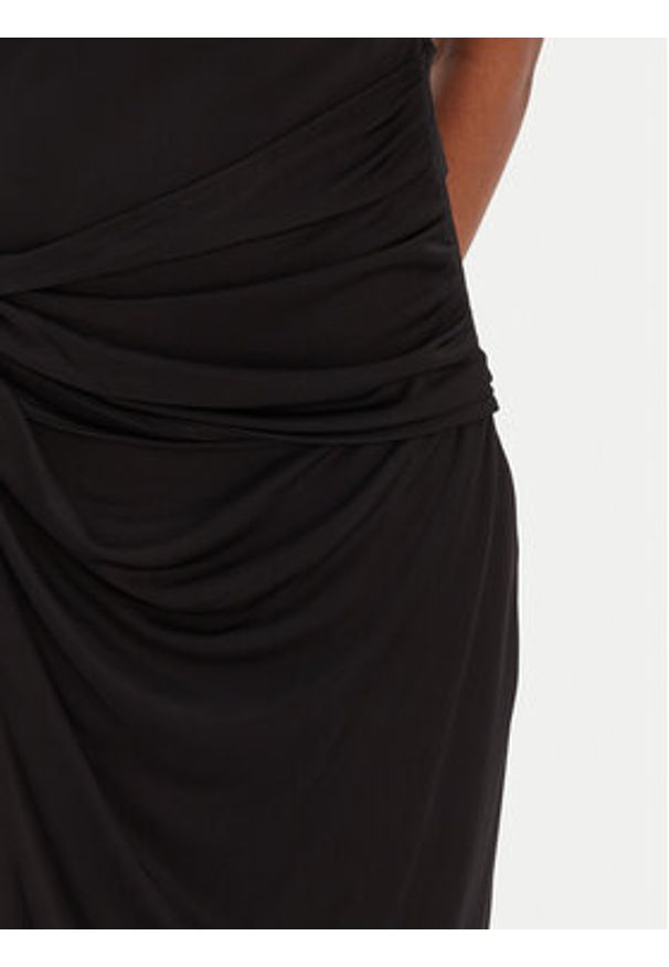 Hugo - HUGO Sukienka wieczorowa Nastasiel 50554034 Czarny Slim Fit. Kolor: czarny. Materiał: wiskoza. Styl: wizytowy