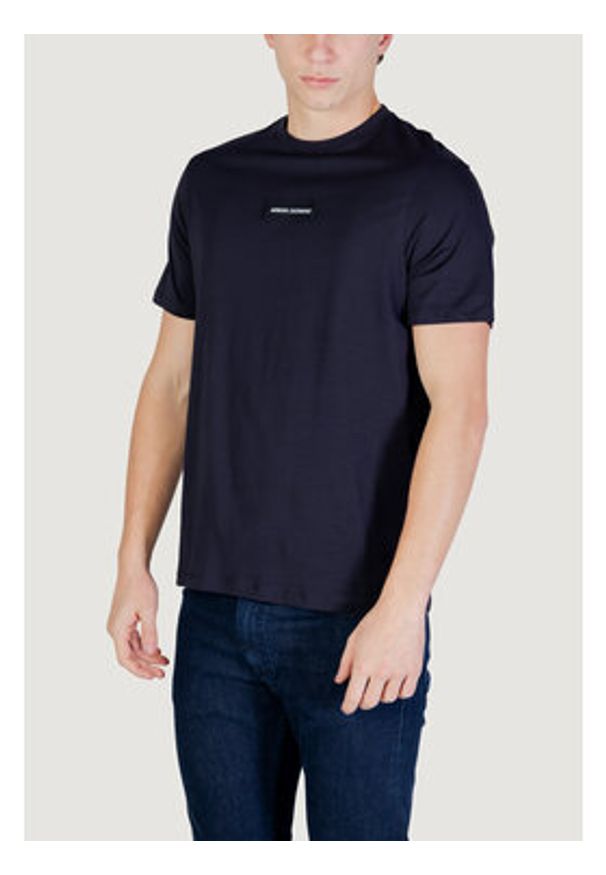 Armani Exchange T-Shirt XM002471 AF10356 UB101 Granatowy Slim Fit. Kolor: niebieski. Materiał: bawełna