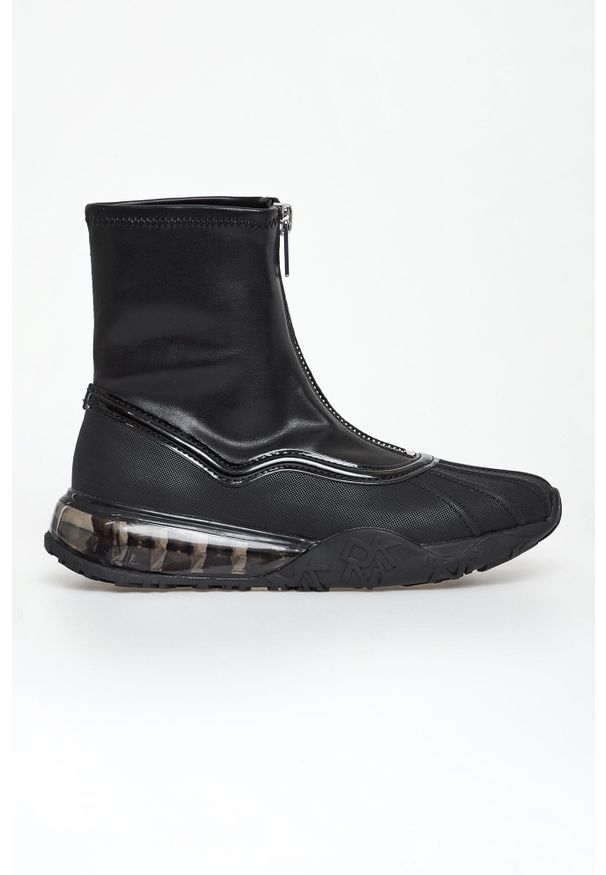 Sneakersy damskie wysoką cholewką DKNY. Wysokość cholewki: przed kolano. Szerokość cholewki: normalna