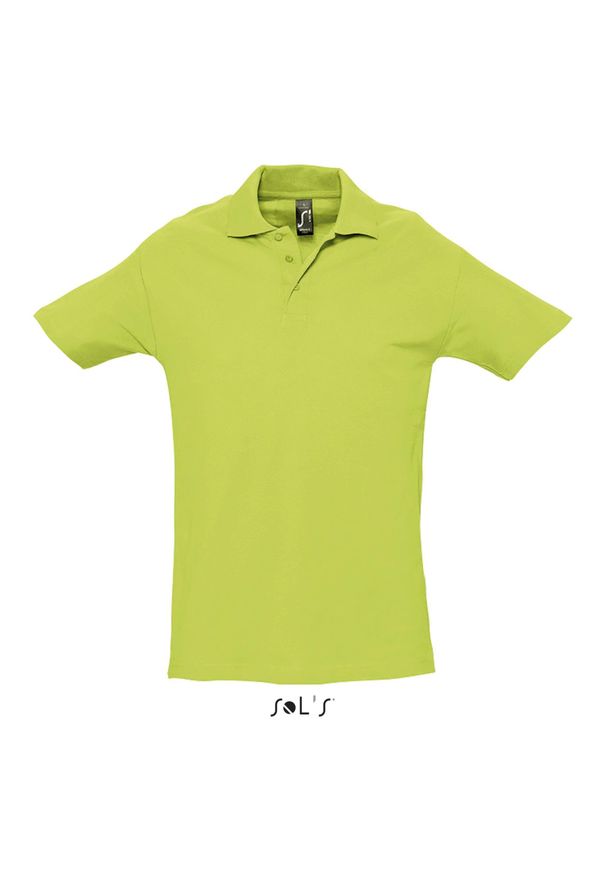 SOL'S - Polo Sol's Spring Ii. Typ kołnierza: polo. Kolor: zielony. Materiał: bawełna. Styl: elegancki