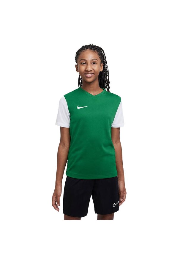 Nike - Koszulka Dziecięca Tiempo Premier II DriFIT. Kolor: zielony, biały, wielokolorowy