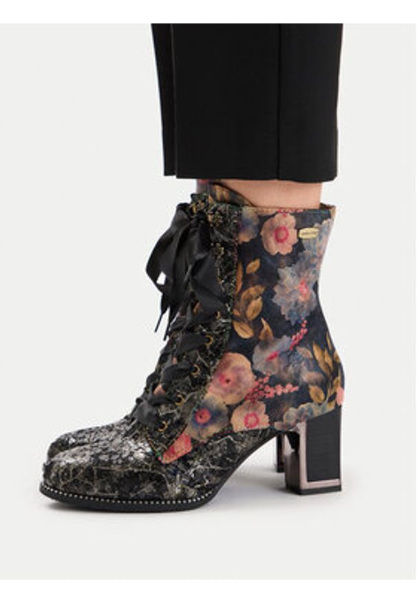 Laura Vita Botki Kacio 07 Czarny. Kolor: czarny. Materiał: materiał