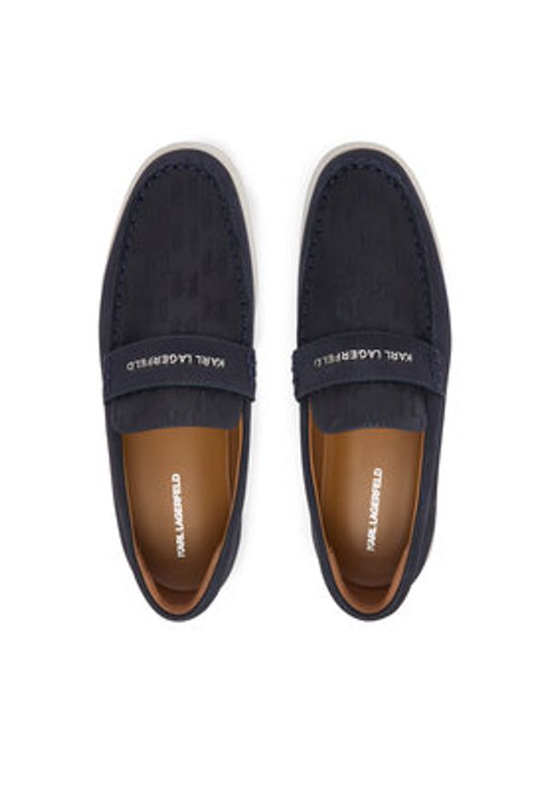 Karl Lagerfeld - KARL LAGERFELD Półbuty KL21413 Granatowy. Kolor: niebieski. Materiał: skóra, nubuk