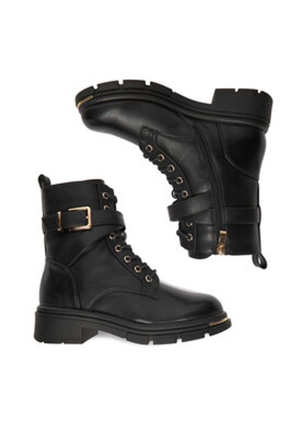 DeeZee Trzewiki 60187-1 Czarny. Kolor: czarny. Materiał: materiał