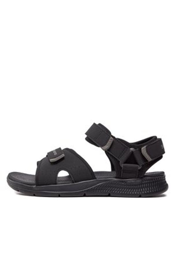 skechers - Skechers Sandały Go Consistent Sandal-Tributary 229097/BBK Czarny. Kolor: czarny. Materiał: skóra