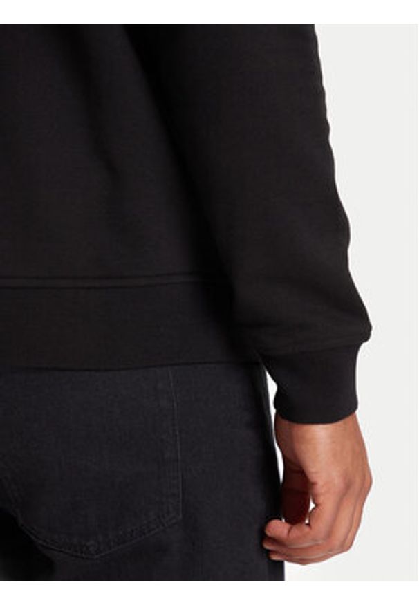 Karl Lagerfeld - KARL LAGERFELD Bluza 705091 553917 Czarny Regular Fit. Typ kołnierza: dekolt w karo. Kolor: czarny. Materiał: bawełna