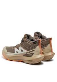 salomon - Salomon Trekkingi Elixir Activ Mid Gore-Tex L47457200 Beżowy. Kolor: beżowy. Materiał: materiał #3