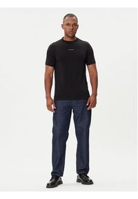 Karl Lagerfeld - KARL LAGERFELD T-Shirt 755051 554235 Czarny Regular Fit. Typ kołnierza: dekolt w karo. Kolor: czarny. Materiał: bawełna #5