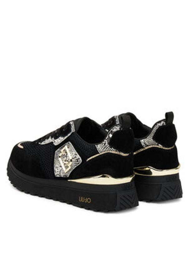 Liu Jo Sneakersy Maxi Wonder 01 BF5009 PX684 Czarny. Kolor: czarny. Materiał: zamsz, skóra