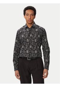 Karl Lagerfeld - KARL LAGERFELD Koszula 605000 563613 Czarny Regular Fit. Typ kołnierza: dekolt w karo. Kolor: czarny. Materiał: bawełna #1
