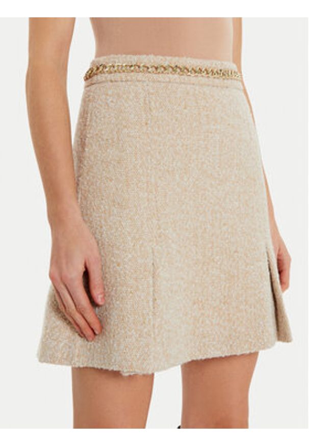 Marciano Guess Spódnica mini Helene 4BGD08 7186A Beżowy Regular Fit. Kolor: beżowy. Materiał: syntetyk