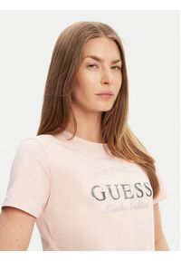 Guess T-Shirt V5YI12 J1314 Różowy Regular Fit. Kolor: różowy. Materiał: bawełna #3