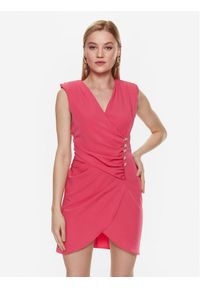ViCOLO Sukienka koktajlowa TE0106 Różowy Regular Fit. Kolor: różowy. Materiał: syntetyk. Styl: wizytowy #1