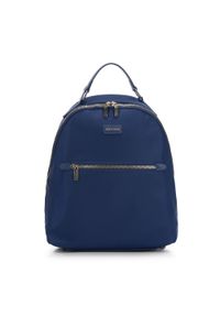 Wittchen - Damski plecak nylonowy prosty granatowy. Kolor: niebieski. Materiał: nylon. Styl: klasyczny, elegancki