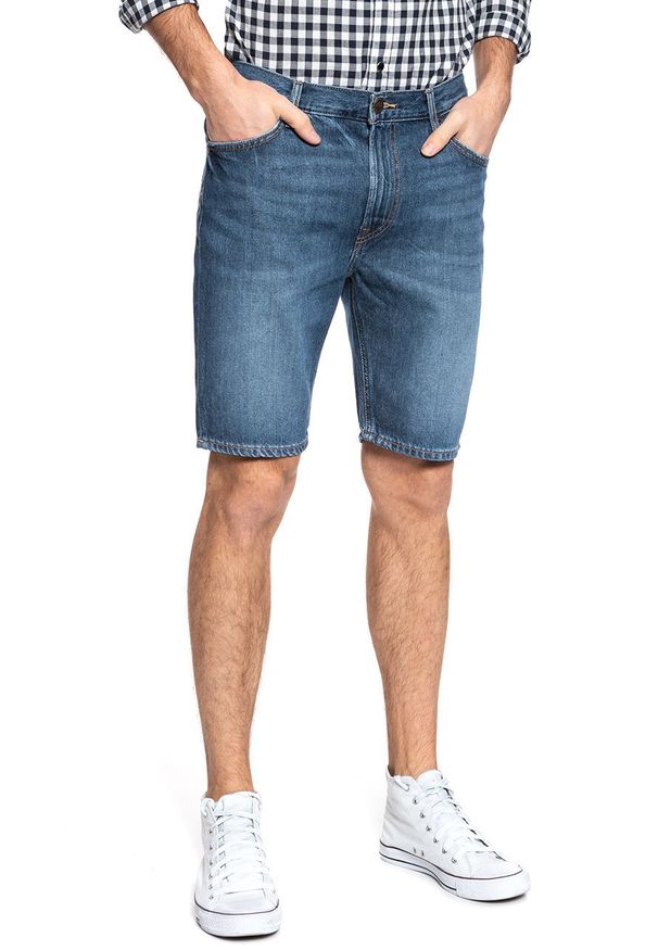 Lee - SPODENKI LEE RIDER SHORT FLICK DARK L73FLJKA 112120537. Materiał: jeans
