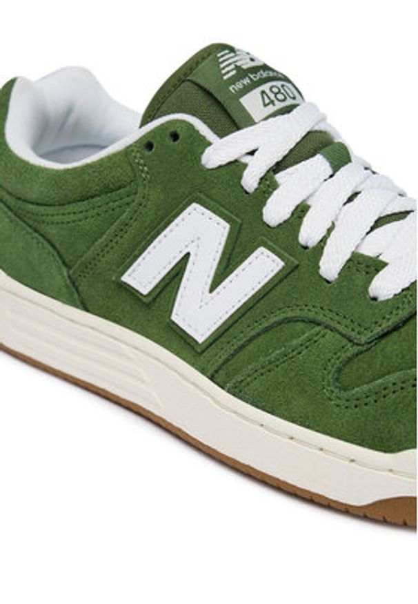 New Balance Sneakersy BB480PTG Zielony. Kolor: zielony. Materiał: skóra