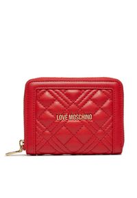 Love Moschino - LOVE MOSCHINO Duży Portfel Damski JC5710PP0ILA0500 Czerwony. Kolor: czerwony. Materiał: skóra