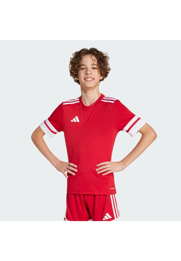 Adidas - Koszulka Squadra 25 Kids. Kolor: wielokolorowy, biały, czerwony. Materiał: materiał. Sport: piłka nożna