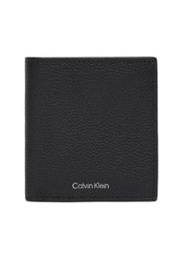 Calvin Klein Mały Portfel Męski Foil Emboss Slim Billfold LV04D1064G Czarny. Kolor: czarny. Materiał: skóra