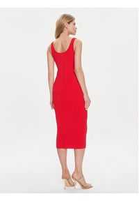MICHAEL Michael Kors Sukienka dzianinowa MR4822C33D Czerwony Slim Fit. Kolor: czerwony. Materiał: wiskoza