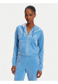 Juicy Couture Bluza Madison JCWA122001 Niebieski Slim Fit. Kolor: niebieski. Materiał: syntetyk