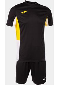 Zestaw Sportowy Joma Danubio II 3XS - Czarny i Żółty Oddychający. Kolor: czarny, żółty, wielokolorowy. Materiał: dresówka. Sport: fitness, piłka nożna