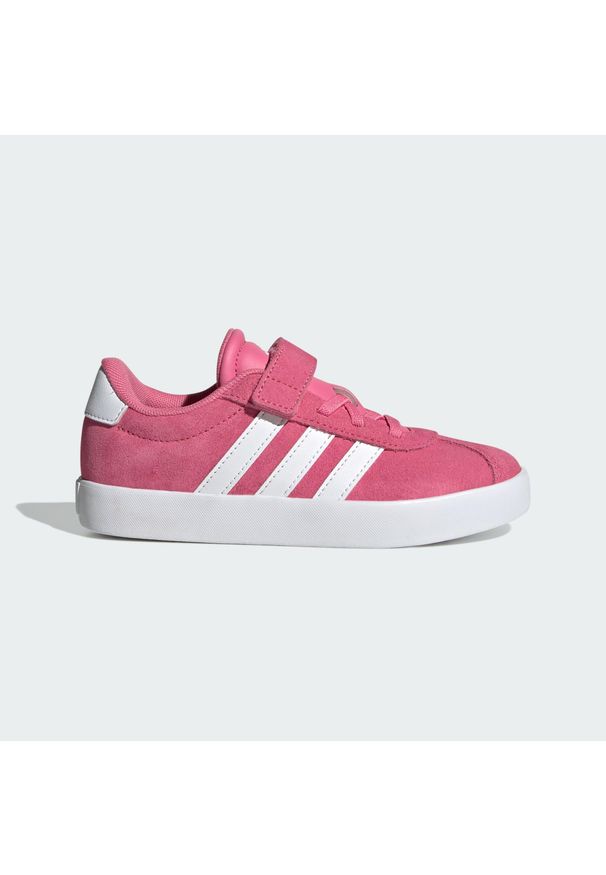 Adidas - Buty VL Court 3.0. Kolor: biały, wielokolorowy, różowy, szary