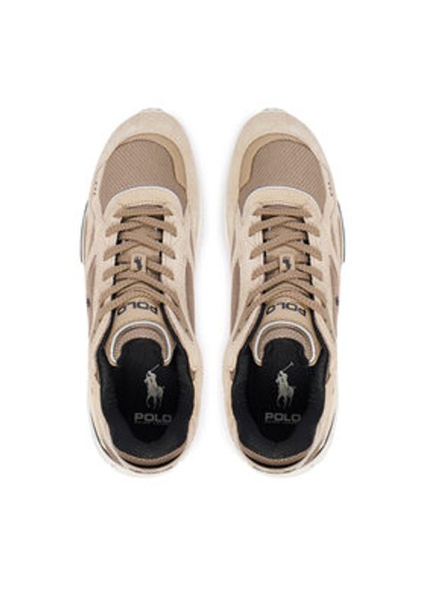 Polo Ralph Lauren Sneakersy Trackster 275 809974012002 Beżowy. Kolor: beżowy. Materiał: zamsz, skóra