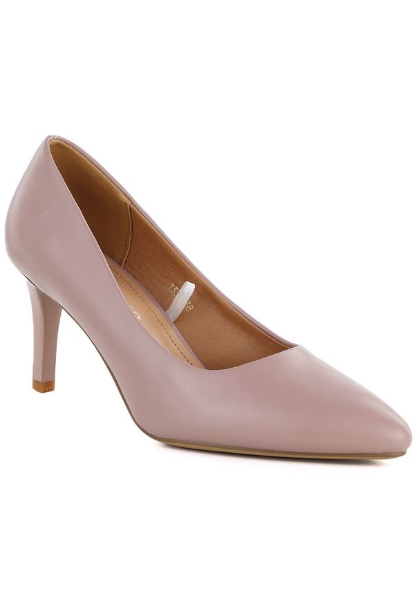 Vinceza - Szpilki czółenka damskie lawenda szpic Sergio Leone 1336. Materiał: skóra ekologiczna. Szerokość cholewki: normalna. Obcas: na szpilce