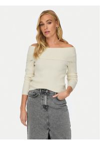 only - ONLY Sweter Katia 15311830 Écru Regular Fit. Materiał: syntetyk #1