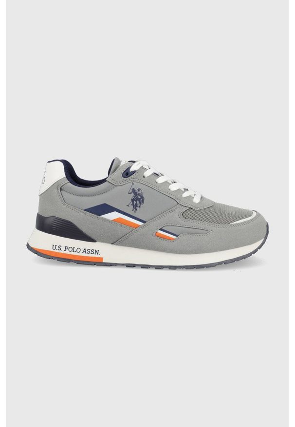 U.S. Polo Assn. sneakersy kolor szary. Nosek buta: okrągły. Zapięcie: sznurówki. Kolor: szary. Materiał: guma