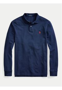 Polo Ralph Lauren Polo 710680790046 Granatowy Custom Slim Fit. Typ kołnierza: polo. Kolor: niebieski. Materiał: bawełna