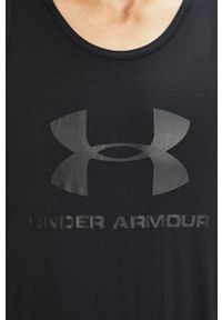 Under Armour - T-shirt 1329589 1329589-408. Kolor: czarny. Wzór: nadruk #5