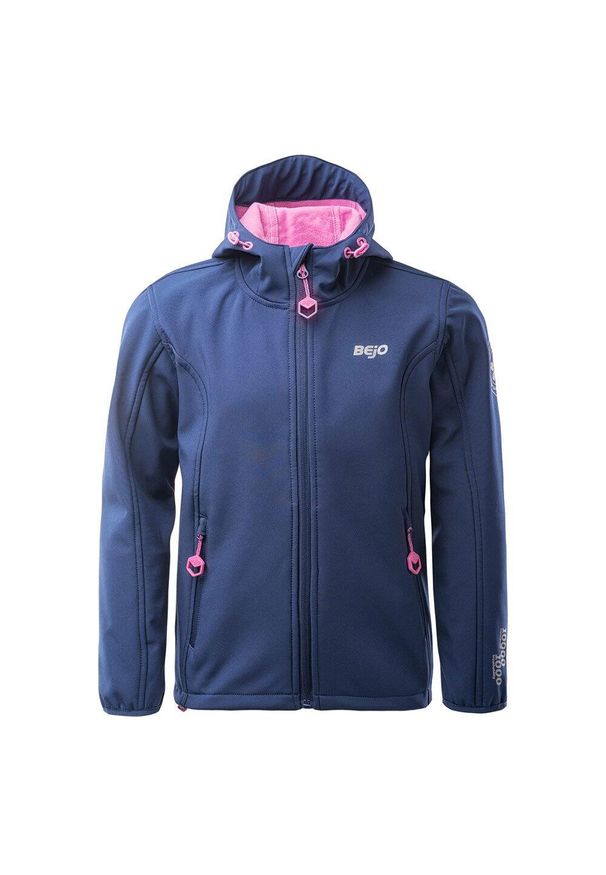BEJO - Kurtka Dziecięca Juvia Soft Shell. Kolor: niebieski, różowy, wielokolorowy. Materiał: softshell. Styl: sportowy