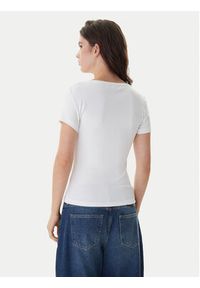 Tommy Jeans T-Shirt Essential DW0DW17385 Biały Slim Fit. Kolor: biały. Materiał: bawełna #4