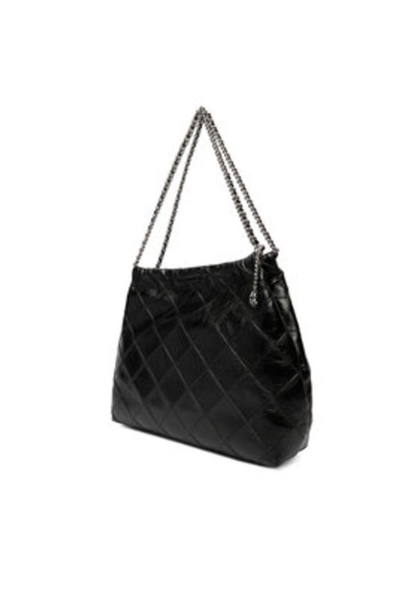 Tory Burch Torebka Fleming Soft Distressed Hobo Bag 165170 Czarny. Kolor: czarny. Materiał: skórzane