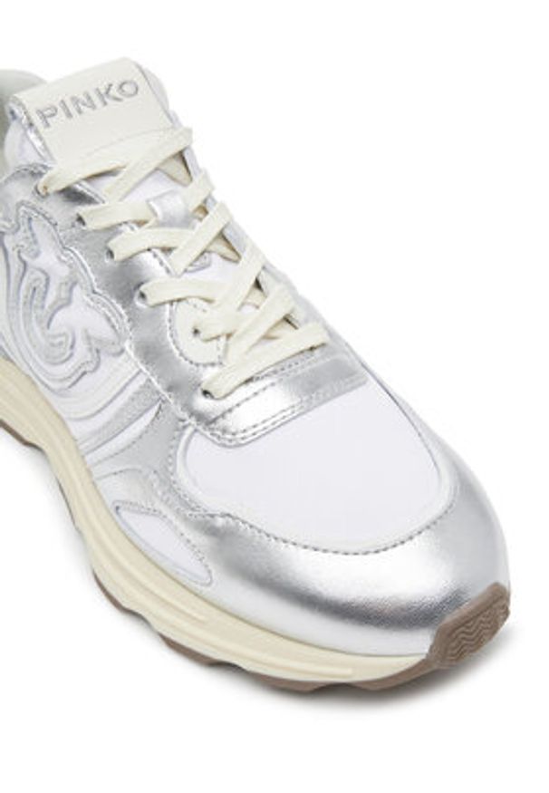 Pinko - PINKO Sneakersy Zoe 01 SS0087P085 Srebrny. Kolor: srebrny. Materiał: skóra