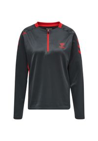 Bluza do piłki ręcznej damska 1/2 zip Hummel hml action. Kolor: czerwony, brązowy, szary, wielokolorowy. Sezon: jesień, zima #1