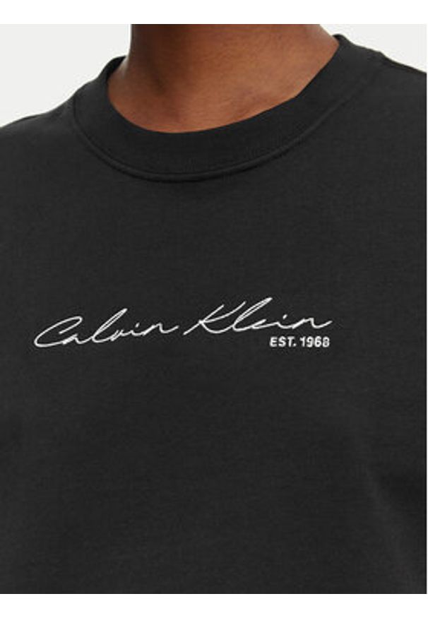 Calvin Klein Jeans T-Shirt LV047F820G Czarny Regular Fit. Kolor: czarny. Materiał: bawełna