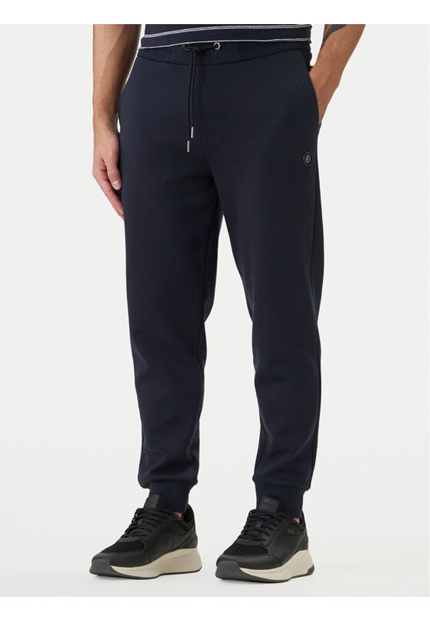 BOSS Spodnie dresowe 50555853 Granatowy Regular Fit. Kolor: niebieski. Materiał: bawełna