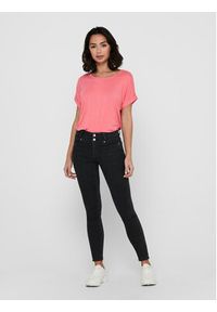 only - ONLY T-Shirt 15106662 Różowy Regular Fit. Kolor: różowy. Materiał: wiskoza