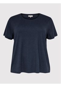 ONLY Carmakoma T-Shirt Carmakoma 15198210 Granatowy Regular Fit. Kolor: niebieski. Materiał: wiskoza #4