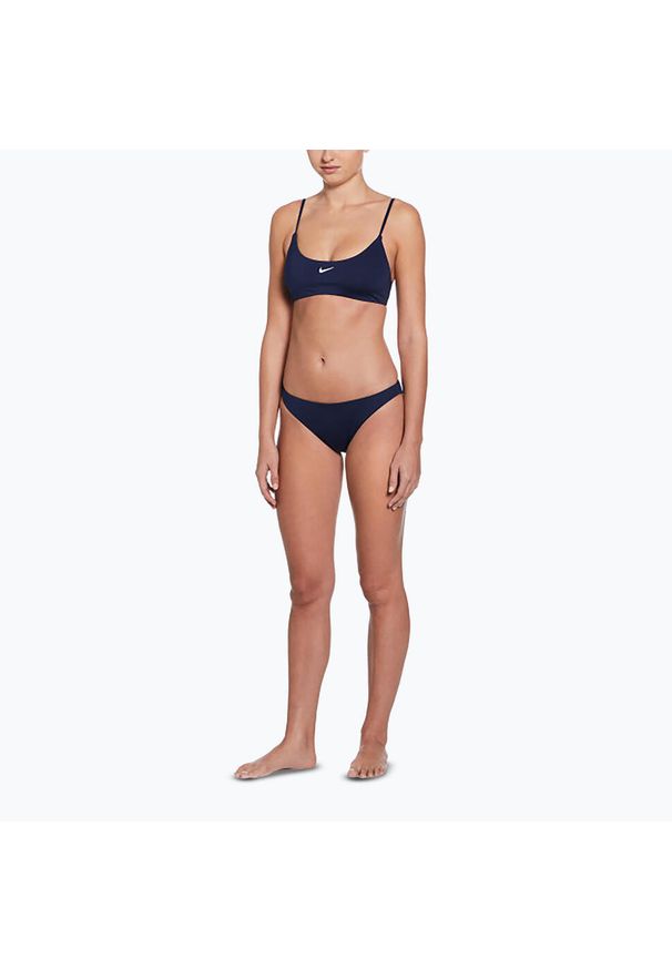 Strój pływacki dwuczęściowy damski Nike Essential Bralette Bikini. Kolor: niebieski