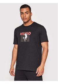 Hugo T-Shirt Dhynx 50473165 Czarny Regular Fit. Kolor: czarny. Materiał: bawełna