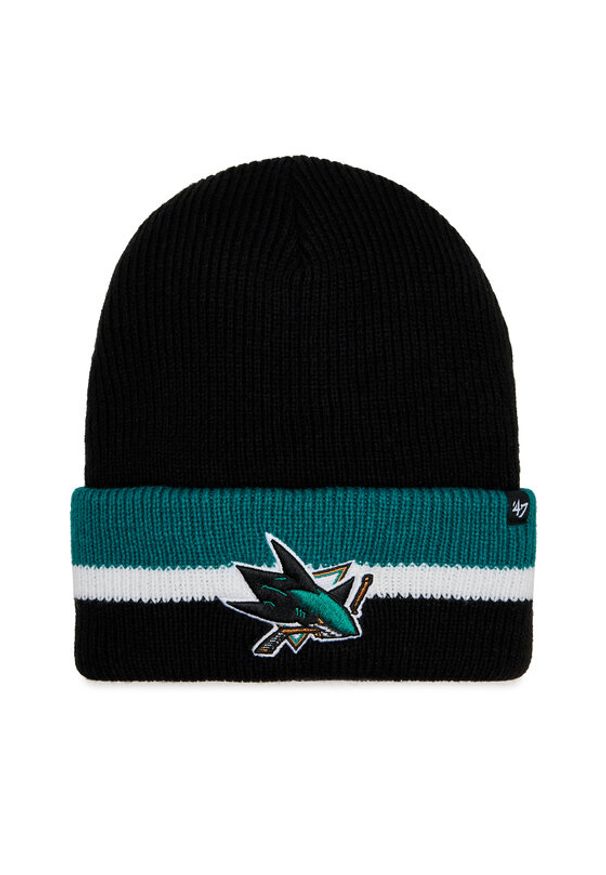 47 Brand Czapka NHL San Jose Sharks Split Cuff 47 H-SPLCC22ACE-BK Czarny. Kolor: czarny. Materiał: akryl, materiał
