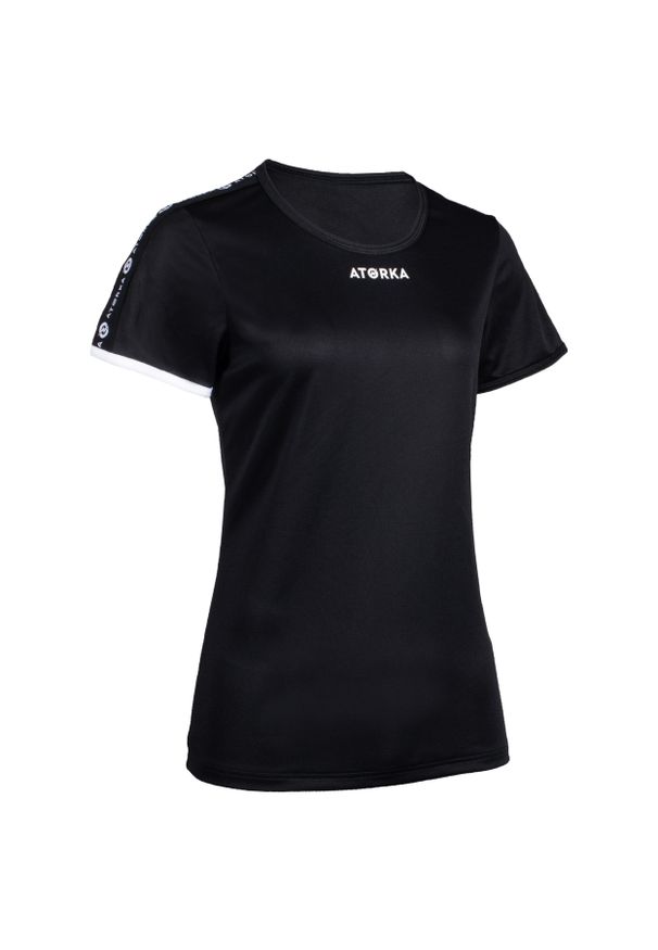 ATORKA - Koszulka do piłki ręcznej damska Atorka H100C. Kolor: czarny. Materiał: poliester, materiał