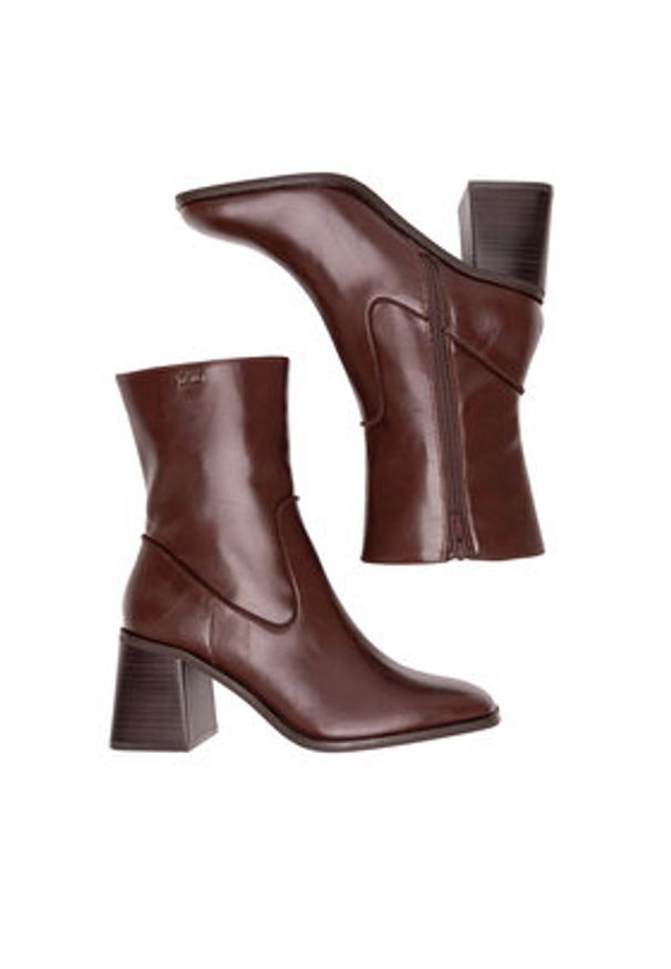 MEXX Botki MI001714643W Brązowy. Kolor: brązowy. Materiał: materiał