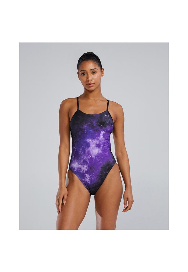 Strój pływacki damski TYR W CUTOUT STARBNE. Kolor: fioletowy