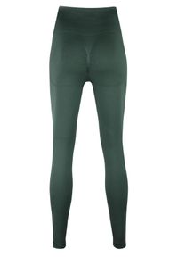 BESHAPED - Legginsy fitness damskie Beshaped Shape Up modelujące. Kolor: zielony. Materiał: nylon. Sport: fitness