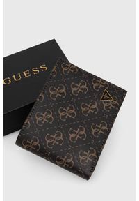 Guess portfel skórzany męski kolor brązowy. Kolor: brązowy. Materiał: skóra #3